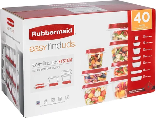 Miniatura 8 de Rubbermaid Contenedores de almacenamiento de alimentos de 42 piezas con tapas