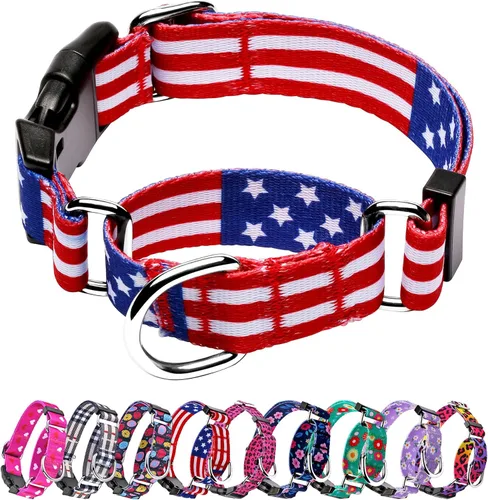 Miniatura 25 de Collar Martingale para perros, collares ajustables de nailon suave con diseño especial lindos patrones para perros pequeños, medianos y grandes Flor