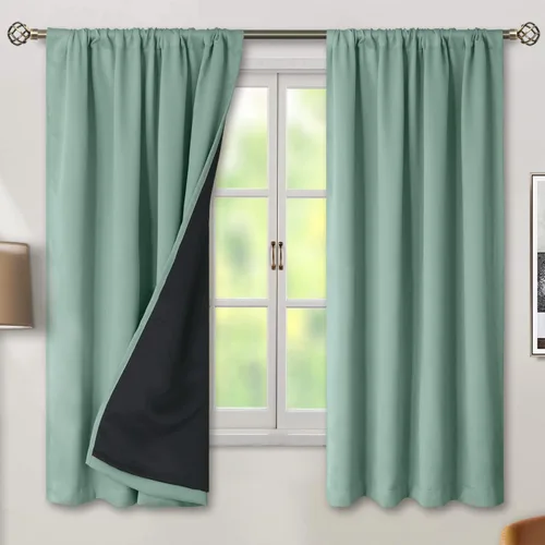 Miniatura 98 de BGment - Cortinas opacas para sala de estar de 63 pulgadas de largo, juego de 2 paneles, cortinas para oscurecer toda la habitación, cortinas