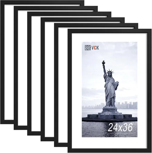 Miniatura 56 de VCK Marco de fotos de 24 x 36 pulgadas, exclusivo marco de póster grande negro para pared, galería en casa, oficina, 1 paquete