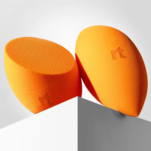 Miniatura 7 de Real Techniques Miracle Complexion Beauty Sponge Esponja Mezcladora de Maquillaje, Juego de 4 Naranja