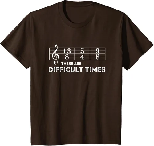 Miniatura 36 de Musician - Camiseta con texto en inglés "These are Difficult Times", talla S