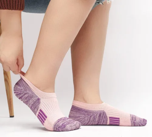 Miniatura 4 de Calcetines invisibles para mujer, acolchados, de corte bajo, atléticos, ocultos, para tenis, tobillos, calcetines invisibles para correr, 46 pares