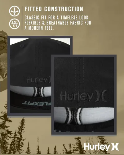 Miniatura 68 de Hurley Gorras para hombre - One & Only Flexfit Textures Cap - Sombreros ajustados para hombre, S-XL