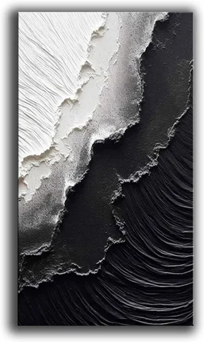 Miniatura 11 de YaSheng Art - Arte abstracto de 24 x 48 pulgadas, pinturas al óleo sobre lienzo, arte abstracto de plata gruesa, arte moderno para decoración