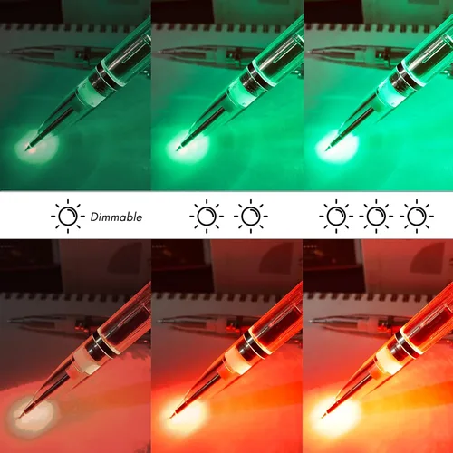 Miniatura 3 de Penyeah Bolígrafo de 7 colores en 1 con luz para escribir en la oscuridad, bolígrafo con luz LED que cambia multicolor para adultos y niños