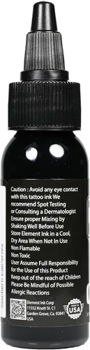 Miniatura 11 de Element Tattoo Supply - Tinta de tatuaje negra prémium - Tinta de tatuaje profesional y suministros para contorno, sombreado y mezcla - Tinta