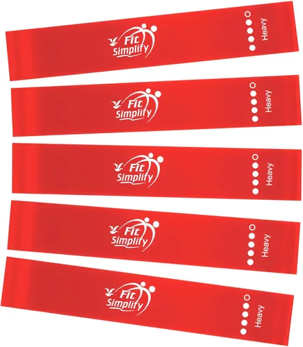 Miniatura 3 de Fit Simplify Bandas de ejercicios de resistencia con guía de instrucciones y bolsa de transporte, juego de 5
