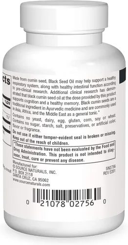 Miniatura 2 de Source Naturals Aceite de semilla negra para apoyo respiratorio* - 60 cápsulas blandas