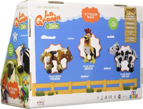 Miniatura 4 de LA GRANJA DE ZENÓN Caballo Percherón Musical - Animal de peluche de 8 pulgadas suave y abrazable con música, querido personaje de El Reino Infantil