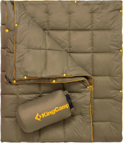 Miniatura 23 de KingCamp Manta Ultraligera para Campamento, Alternativa de Plumón Empacable, Mantas Vestibles Acolchadas Resistentes a la Intemperie, Edredón Cálido