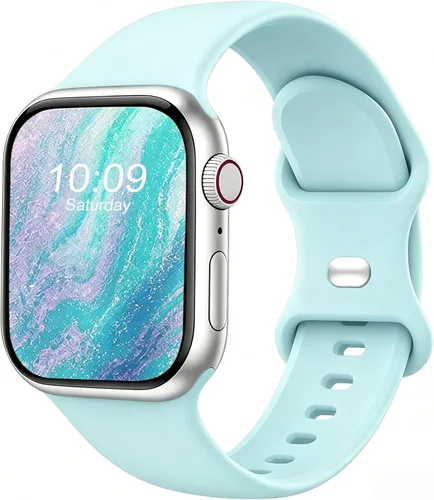 Miniatura 22 de Correas deportivas compatibles con Apple Watch de 38mm 40mm 41mm 42mm 44mm 45mm 46mm 49mm, p/mujer y hombre, correa de silicona para iWatch Series