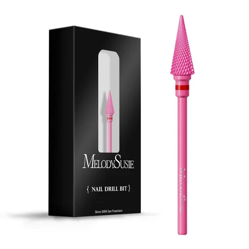 Miniatura 10 de MelodySusie Broca profesional de punta cónica para uñas, broca multifunción de carburo de tungsteno de 3/32 pulgadas, adecuada para manicura