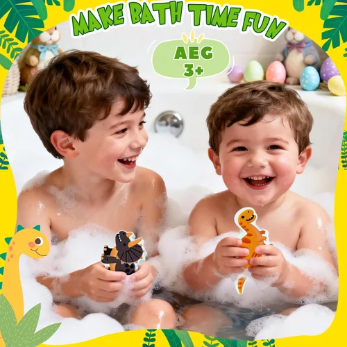 Miniatura 3 de Bombas de baño de Pascua para niños, regalos de bomba de baño de dinosaurio para niños y niñas, paquete de 6 burbujas hechas a mano, ideales