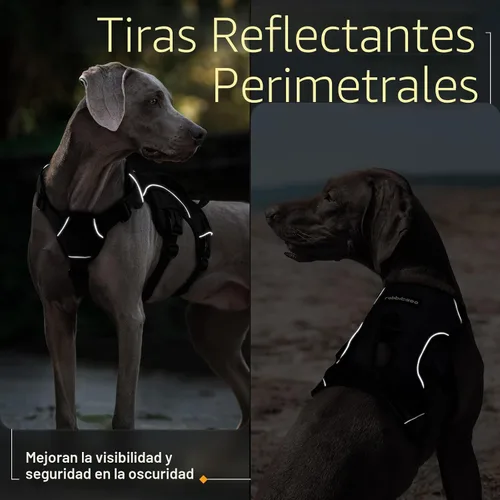 Miniatura 8 de rabbitgoo Arnés para perro a prueba de escapes, arnés suave acolchado de cuerpo completo para mascotas, chaleco reflectante ajustable sin tirones