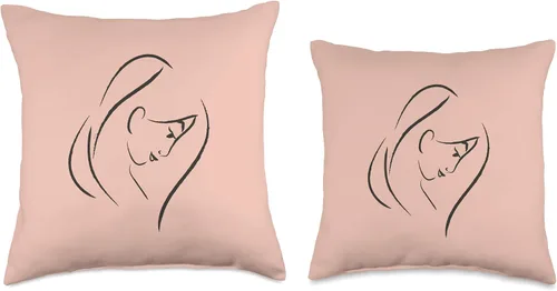 Miniatura 3 de Disney Princesa Mulan Sketch Blush Pink Throw Pillow (16.0 x 16.0 in), multicolor