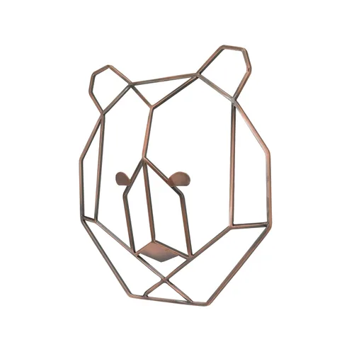 Miniatura 2 de NoJo - Arte de pared con cabeza de oso en forma de alambre de cobre metálico, arte de pared para guardería, decoración de habitación infantil, arte