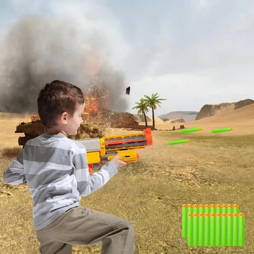 Miniatura 7 de Suministros de fiesta compatibles con Nerf - Paquete de 10 pistolas de cumpleaños para niños, decoración de guerra, máscaras faciales y gafas, 200