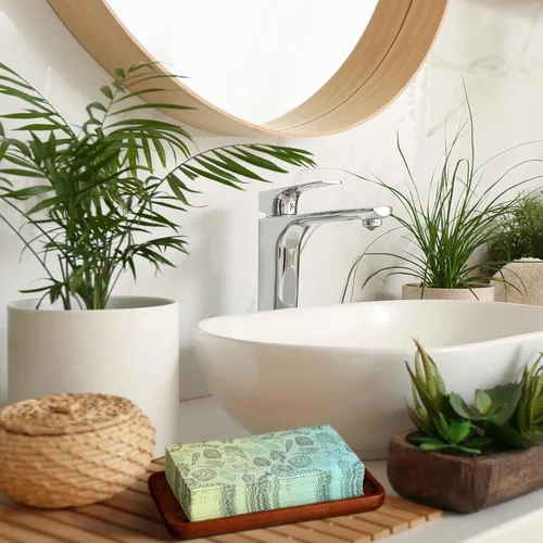 Miniatura 6 de Sinmoe 200 servilletas desechables para invitados, toallas de mano de playa de verano para baño, servilletas de papel desechables de 2 capas