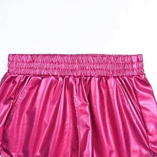 Miniatura 3 de Perfashion - Shorts metálicos brillantes para mujer