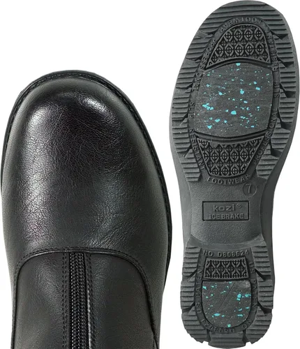 Miniatura 6 de KOZI Freno de hielo de Canadá para mujer, impermeable, para invierno, nieve, antideslizante, con forro de piel, doble cremallera o cremallera