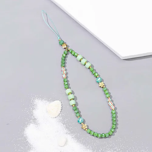 Miniatura 5 de Beaded Phone Charm Cute Fixed Beads Pearl Wristlet Chain Camera Wrist Strap CarKey Lanyard