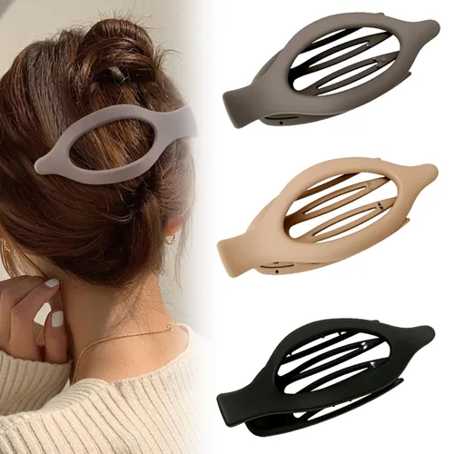 Pinzas planas para el cabello para mujeres, pinzas de garra planas y pinzas de pico de pato para cabello grueso o delgado, accesorios de peinado de