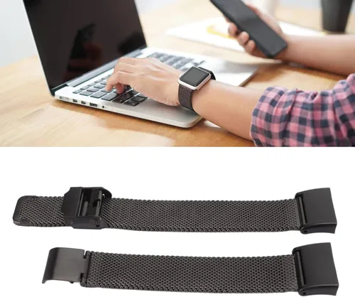 Miniatura 6 de Banda de reloj inteligente de malla de acero inoxidable premium para reloj 2 y Mi Watch Lite 2 (negro)