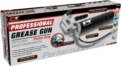 Miniatura 9 de Pistola engrasadora profesional Performance Tool W54204 de 14oz con empuñadura de pistola, solución de lubricación ergonómica y eficiente