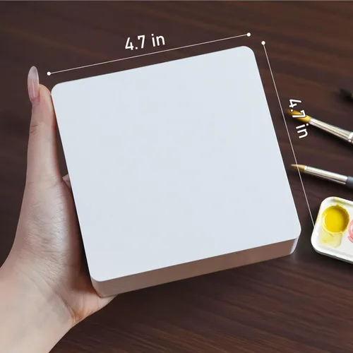 Miniatura 9 de FLUNBRATO Bloc de papel para acuarela, 80 hojas, 4.7 x 4.7 pulgadas, 100% algodón, prensa en frío, sin ácidos, 140 libras, 300 GSM, encuadernación