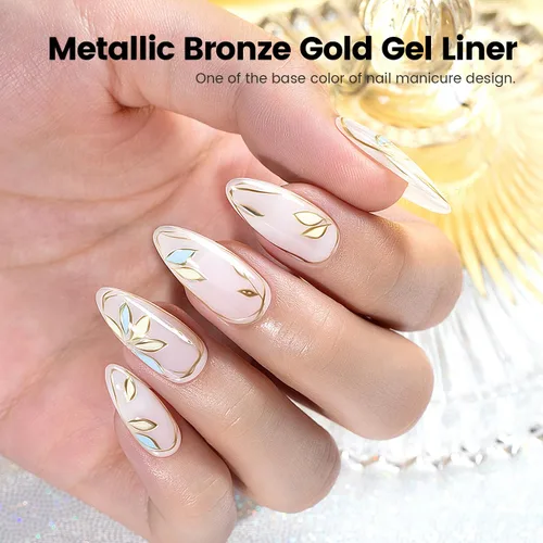 Miniatura 2 de RARJSM Esmalte de uñas en gel metálico para arte de uñas, 3D efecto espejo, gel de uñas con brillo metálico, 8 ml, pincel fino incorporado, pintura