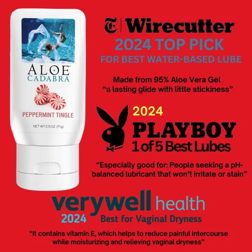 Miniatura 2 de Aloe Cadabra Lubricante Personal Saborizado y Humectante Vaginal, Lubricante de Aloe Orgánico Comestible para Hombres, Mujeres y Parejas, Sin