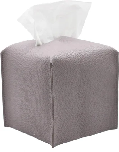 Miniatura 17 de Livelab Funda para caja de pañuelos, cuadrada, decorativa, de piel sintética, soporte para caja de pañuelos moderna, organizador de papel facial