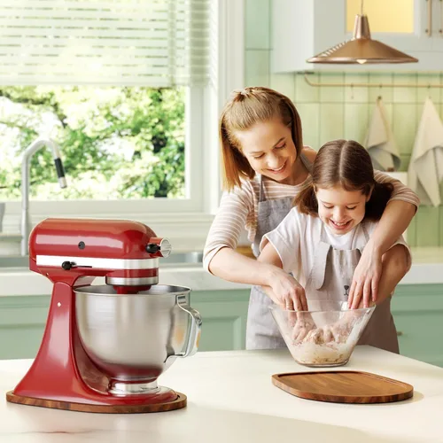 Miniatura 8 de GuanQiao Alfombrilla deslizante de bambú de grado alimenticio para mezclador de cabeza inclinada KitchenAid de 4,5-5 Qt, alfombrilla deslizante