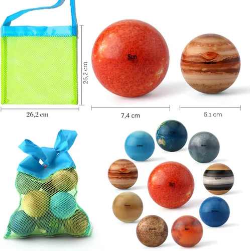 Miniatura 4 de Juguetes de planetas del sistema solar para niños, juguetes sensoriales educativos STEM para niños autistas, no tóxicos, bola de limo de astronauta