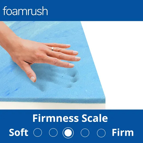 Miniatura 3 de FoamRush Cojín de banco de espuma viscoelástica de gel de 6" x 24" x 72", repuesto de firmeza media