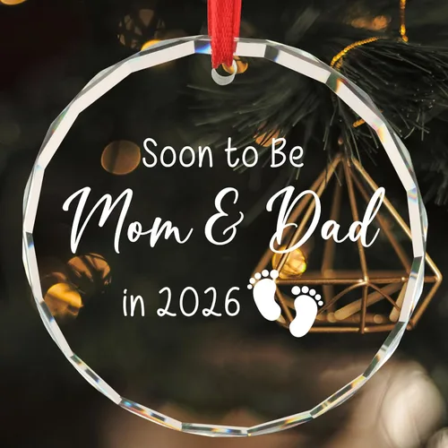 Miniatura 10 de Regalos para bebés recién nacidos para parejas en 2026 We Became a Family of Four Baby's First Christmas Ornament First Time Parents Mom Dad Gifts