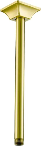 Miniatura 19 de Brazo de ducha montado en el techo de 4 pulgadas, extensión de cabezal de ducha negro mate con escudo único a juego, conexión estándar de 1/2