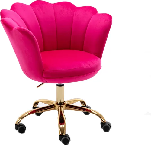 Miniatura 15 de Silla moderna de oficina en casa, silla de escritorio con ruedas, silla giratoria de tocador, silla de maquillaje, sillas de altura ajustable