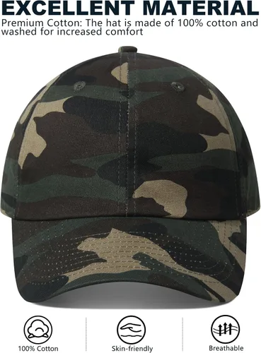 Miniatura 3 de GADIEMKENSD Unstructured Baseball Cap Adjustable, Running Hat for Men Women, Cotton Dad Hat Plain for Outdoors Activities