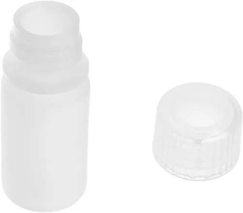 Miniatura 7 de Othmro 5 recipientes de plástico de 0.5 onzas, botellas de reactivo químico de laboratorio, botellas de almacenamiento sólido líquido de boca