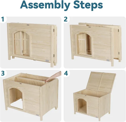 Miniatura 4 de Petsfit Caja de arena plegable, no requiere herramientas para el montaje, caja de arena para gatos, muebles ocultos, se adapta a la mayoría de cajas