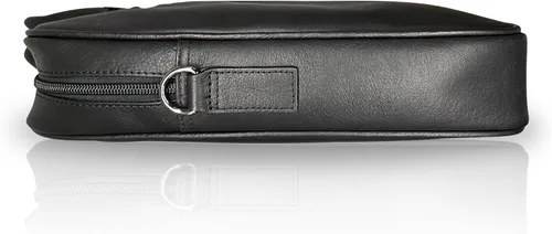 Miniatura 5 de Bolsa para laptop con múltiples compartimentos y bolsillos, 100% piel auténtica, maletín para hombres y mujeres, bolsa de mensajero de viaje