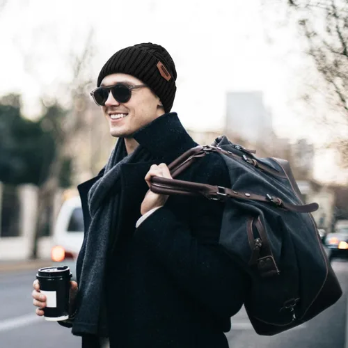 Miniatura 39 de Loritta Gorro de invierno cálido de punto grueso y holgado para hombre