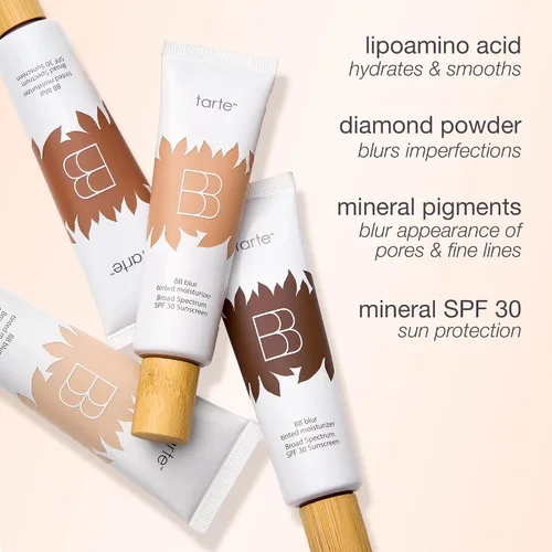 Miniatura 6 de tarte BB blur crema hidratante con color de amplio espectro SPF 30 – Cobertura media construible con acabado mate natural ligero, vegano y libre
