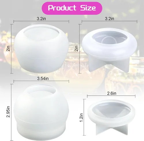 Miniatura 3 de Moldes de resina para tarros con tapa; moldes de silicona para fundición de resina epoxi, perfectos para manualidades de fundición de resina epoxi