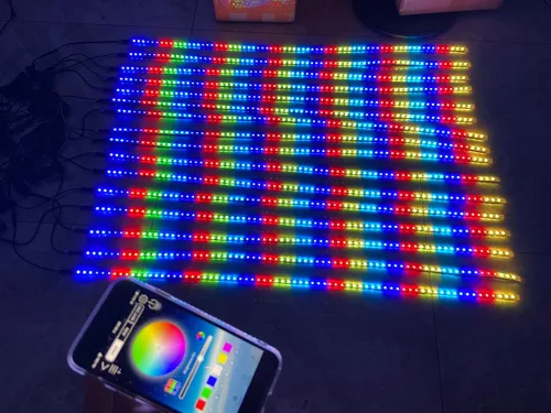 Miniatura 7 de 16 tiras de luz LED RGB de 1 pie (11.8 in/12) – Aplicación de una sola fila de serie de flujo de color de ensueño + control remoto apto para Polaris