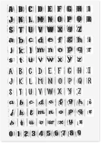 52 letras mayúsculas, 52, letras minúsculas, 10 números, sellos transparentes de goma para decoración de tarjetas, álbumes de recortes, decoración