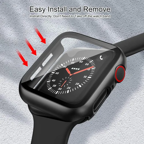 Miniatura 5 de EDIMENS Paquete de 2 fundas rígidas de policarbonato compatibles con Apple Watch Series 6, SE, 5/4 de 1.575 pulgadas, para mujeres y hombres, funda