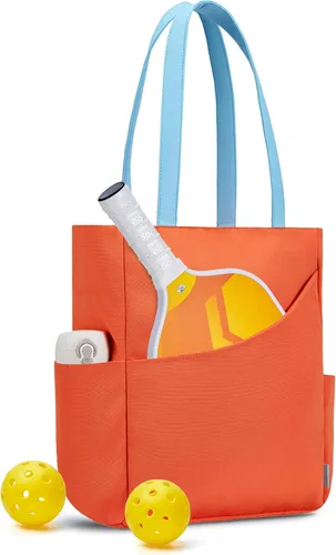Miniatura 10 de Bolso de Pickleball para Mujeres, Elegante Bolso de Nylon con Capacidad para 2 Palas, Bola, Equipo, Bolso de Hombro Utilitario para Deportes